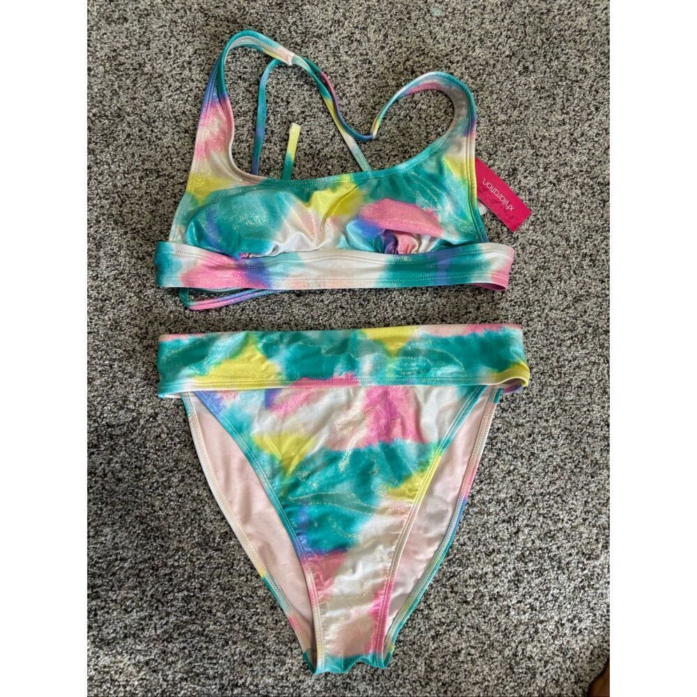 ❤️Xhilaration Metallic Tie Dye Bikini Set